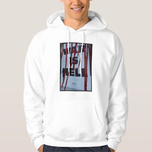 Veste À Capuche Design com Protesto Visual Urbano War is Hell (Devant)