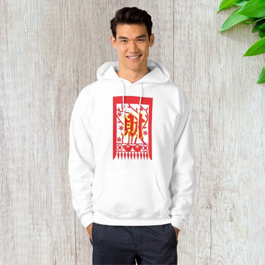 Veste À Capuche Design d'enveloppe rouge chinoise avec symbole de 