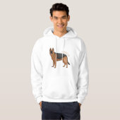 Veste À Capuche dessin de berger allemand (Devant entier)