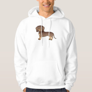 Veste À Capuche Dessin de chien teckel à poil ras marron et fauve