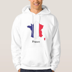 Veste À Capuche Dessin de souvenir de drapeau de la France sur une