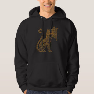 Veste À Capuche Dessin Dessiné À La Main De L'Art En Ligne Chat Et