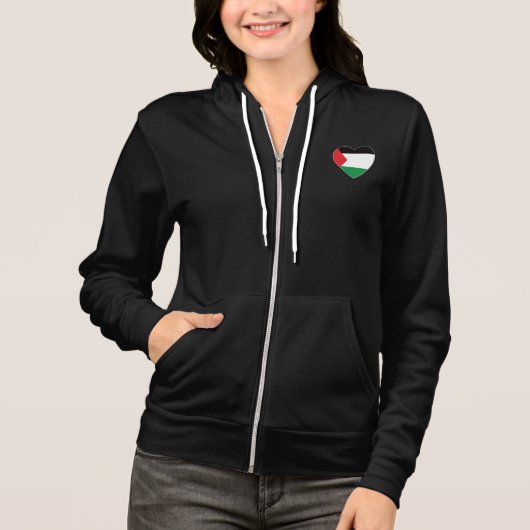 Veste À Capuche dessin graphique du pavillon de palestine mignon (Devant)