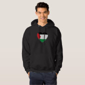 Veste À Capuche dessin graphique du pavillon de palestine mignon (Devant entier)