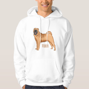 Veste À Capuche dessin humoristique chinois de chien Shar-Pei