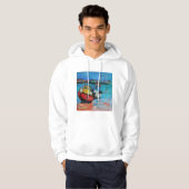 Veste À Capuche Deux bateaux de pêche gais 2012 (Devant entier)