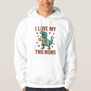 Veste À Capuche Deux mamans fières de la conception de T-Shirt vec