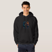 Veste À Capuche Deux ours heureux dansant dans l'espace Couples Na (Devant entier)
