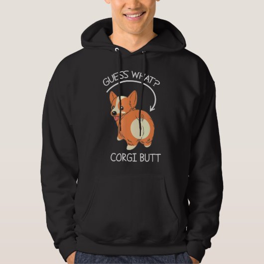 Veste À Capuche Devinez ce Corgi Butt (Devant)