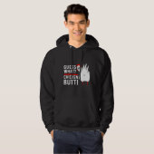 Veste À Capuche Devinez quel bouton de poulet 4 (Devant entier)