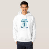 Veste À Capuche Dieu aime Belize (Devant entier)