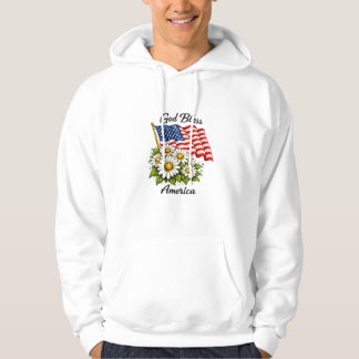 Veste À Capuche Dieu bénisse l'Amérique Drapeau américain et margu