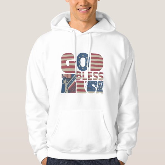 VESTE À CAPUCHE DIEU BLESS USA (Devant)