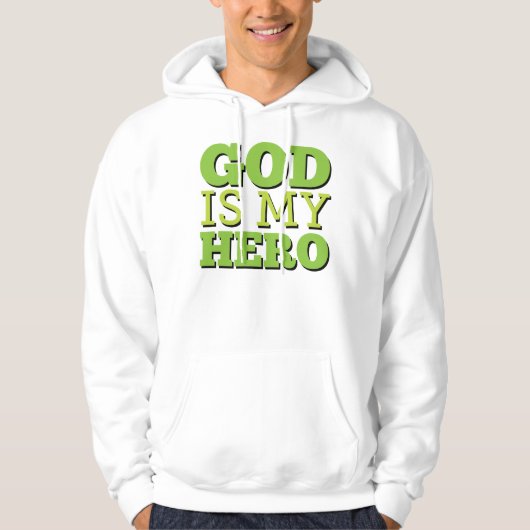 Veste À Capuche Dieu est mon héros (Devant)