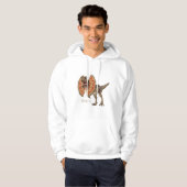 Veste À Capuche Dilophosaurus dessin animé (Devant entier)