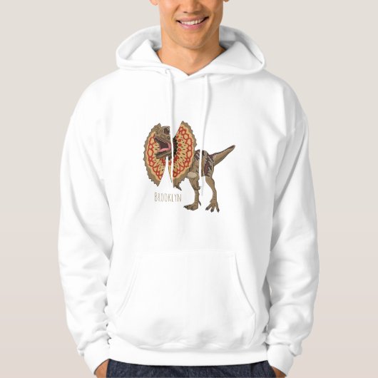 Veste À Capuche Dilophosaurus dessin animé (Devant)