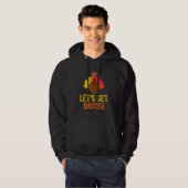 Veste À Capuche Dinde Badigeonnée Jour de Thanksgiving (Devant entier)