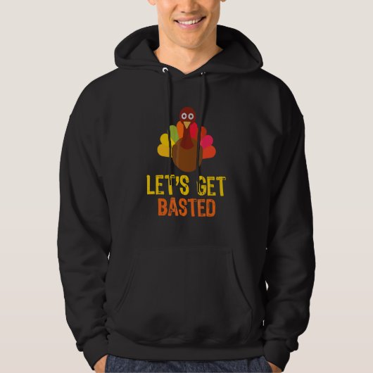 Veste À Capuche Dinde Badigeonnée Jour de Thanksgiving (Devant)