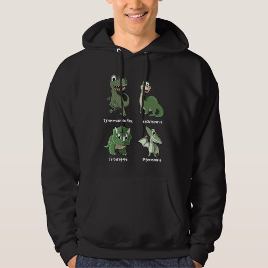 Veste À Capuche Dinosaur Rex Pterosauria Triceratops Brachiosaurus (Devant)