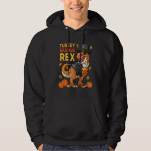 Veste À Capuche Dinosaur Thanksgiving Turquie T Rex Dino garçons E