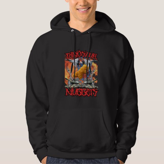 Veste À Capuche Dinosaure Dinosaure Poulet Nugget Bootleg Hardcore (Devant)