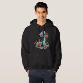 Veste À Capuche Dinosaure floral mou (Devant entier)