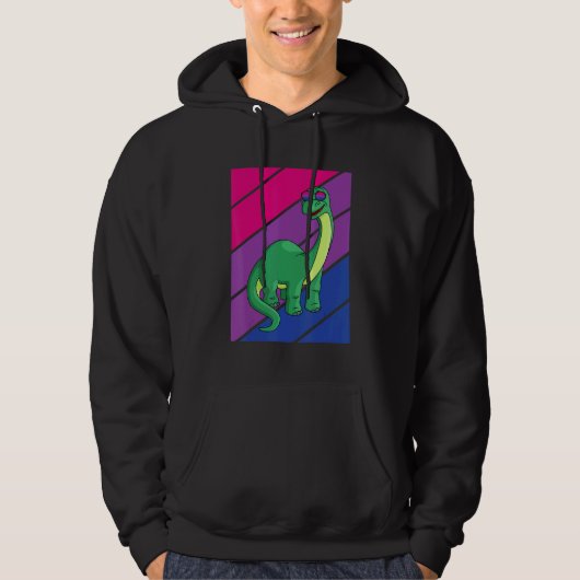 Veste À Capuche Dinosaurs Pride Bisexual Flag LGBTQ Proud Ally Pri (Devant)