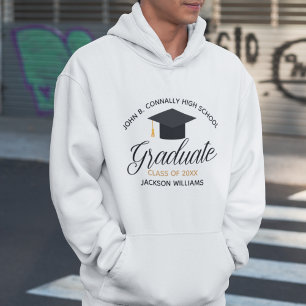 Veste À Capuche Diplômé de lycée Coutume Diplômé