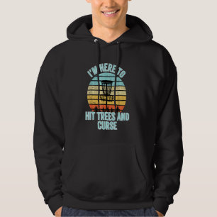 Veste À Capuche Disque Golf Funny Hit Trees Et Curse Retro Disc Go
