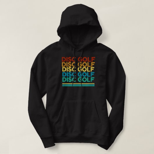 Veste À Capuche Disque Golf Rétro Répéter Texte Frisbee Golf Playe (Design devant)