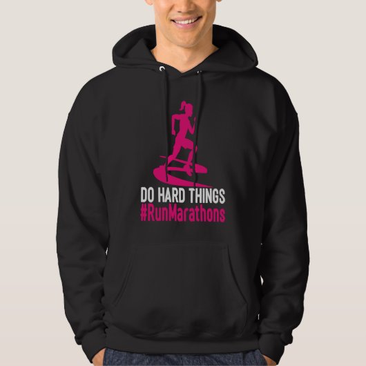 Veste À Capuche Do Hard Things Run Marathons Women Runner Graphic (Devant)