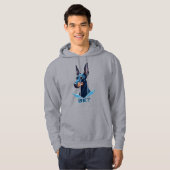 Veste À Capuche Doberman Bet Gen Z Tech Style Hoodie (Devant entier)
