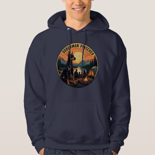 Veste À Capuche Doberman Pinscher (Devant)