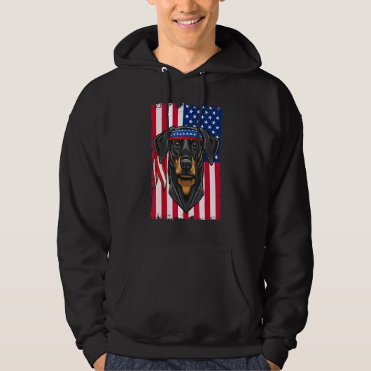 Veste À Capuche Doberman Pinscher Chien 1 (Devant)