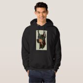 Veste À Capuche Doberman sérieux 49 (Devant entier)