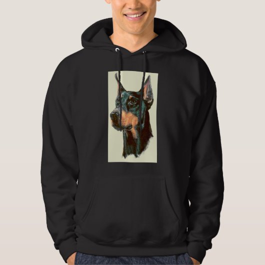 Veste À Capuche Doberman sérieux 49 (Devant)