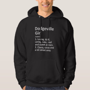 Veste À Capuche Dodgeville Fille Wi Wisconsin Funny City Accueil R