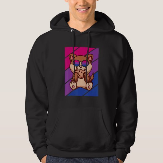 Veste À Capuche Dog With Pride Bisexual Flag LGBTQ Proud Ally Prid (Devant)