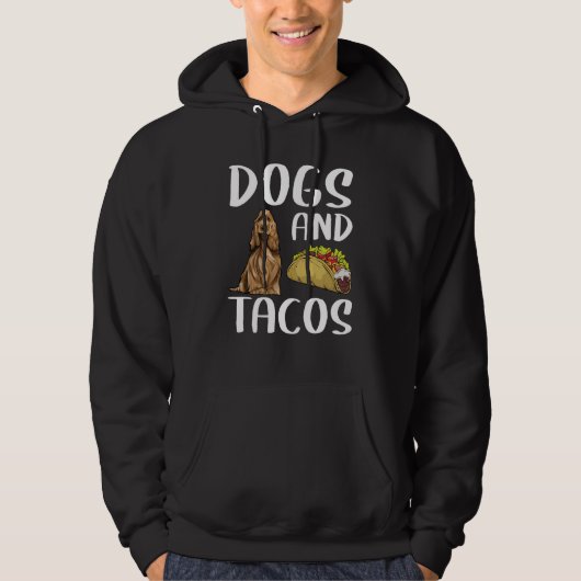 Veste À Capuche Dogs And Tacos English Cocker Spaniel Mexican Food (Devant)