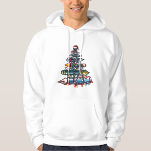Veste À Capuche Don de l'enseignant de Noël réfléchi, stylo sapin