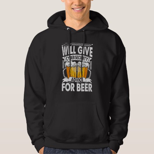 Veste À Capuche Donnera Des Conseils De Cyber Sécurité Pour Bière (Devant)