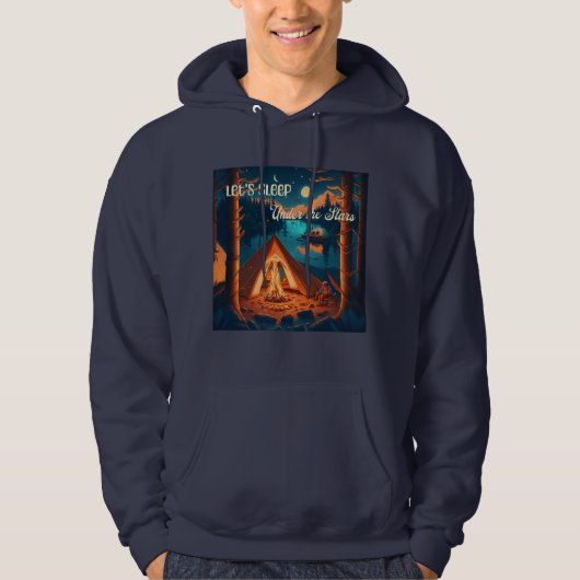 Veste À Capuche Dormons sous les étoiles | Art de camping (Devant)