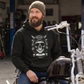Veste À Capuche Double Sided Custom Biker Skull Motorcycle