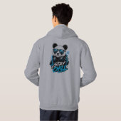 Veste À Capuche Doudou Panda Graphique À Capuche 'Reste Calme' (Dos entier)