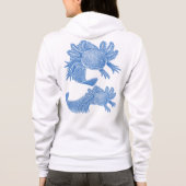 Veste À Capuche Doudoune à capuche Axolotl - BLEU (Dos)