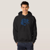 Veste À Capuche Doudoune Axolotl - BLEU (Devant entier)