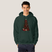 Veste À Capuche Doux Pull à Capuche avec Sapin de Noël (Devant entier)