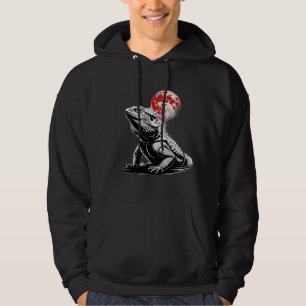 Veste À Capuche Dragon à oreilles avec l'art de la lune de sang