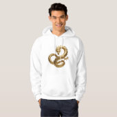Veste À Capuche Dragon Chinois Doré Art | Créature Fantastique Myt (Devant entier)