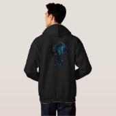 Veste À Capuche Dragon dégoulinant de feu bleu (Dos entier)
